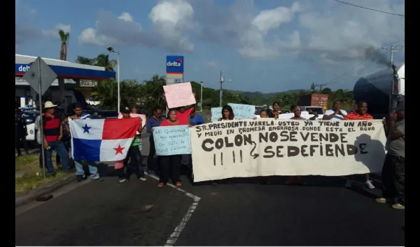 Protesta en Colón 