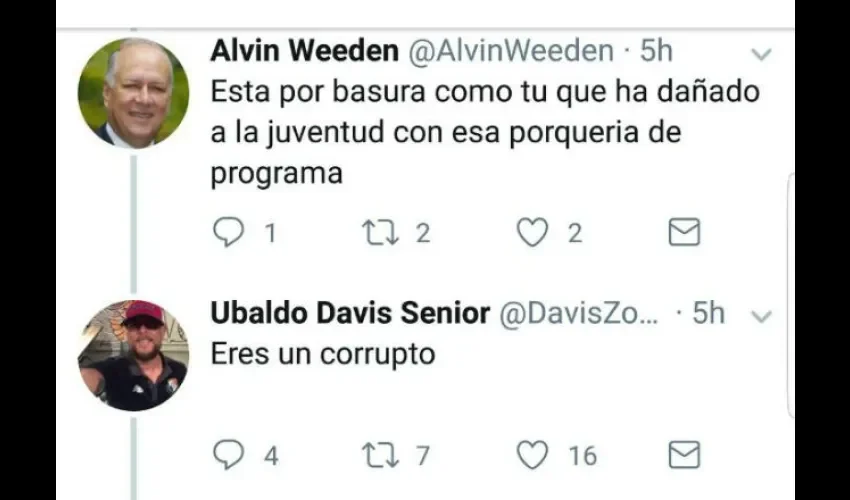 Pelea por Twitter.