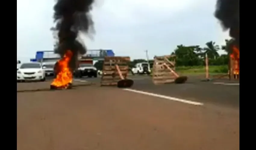 Protesta en Santiago de Veraguas. 