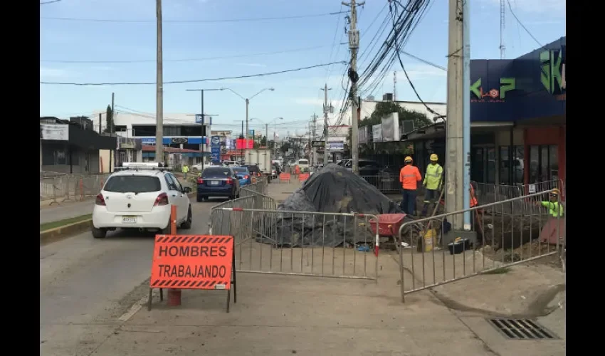 Foto ilustrativa de los trabajos sin concluir. 