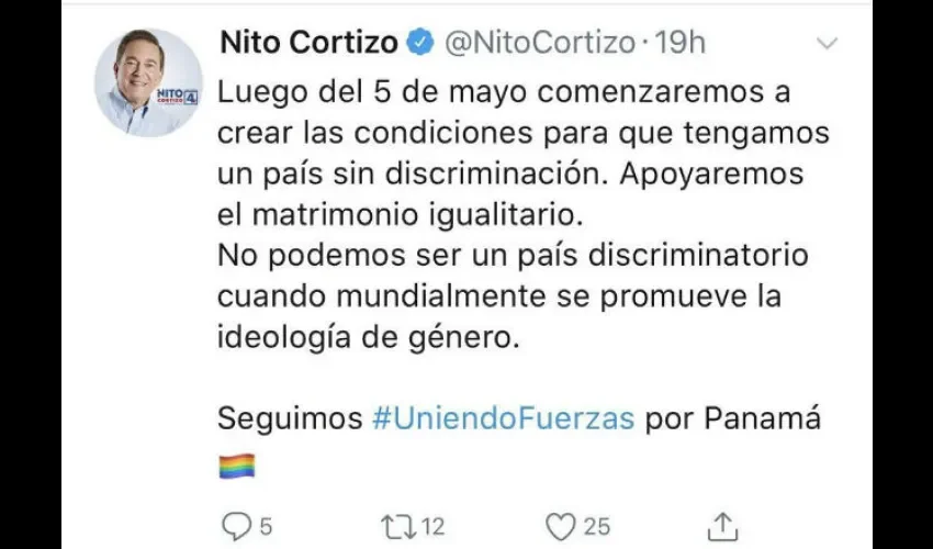 Tuit falso que circuló en las redes sociales. 