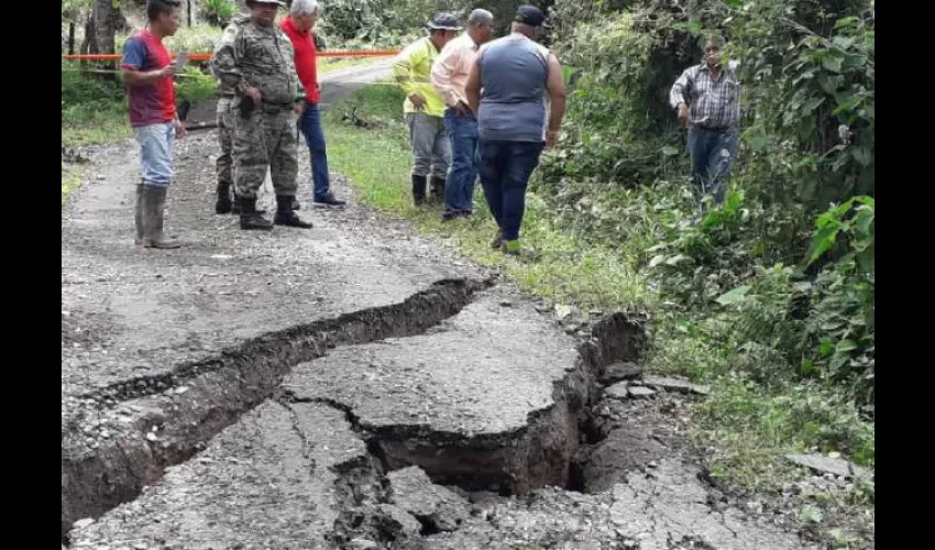 Hundimiento de  tierra en Chiriquí. 