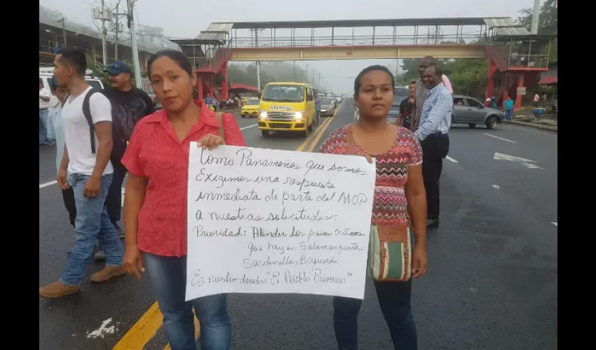 Foto ilustrativa de la protesta en Colón. 