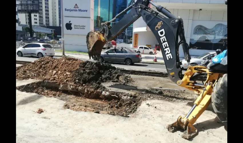 Foto ilustrativa de los trabajos en el lugar. 