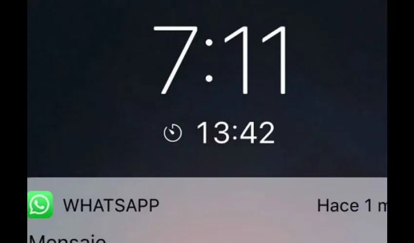 Foto ilustrativa de una de las notificaciones en pantalla.