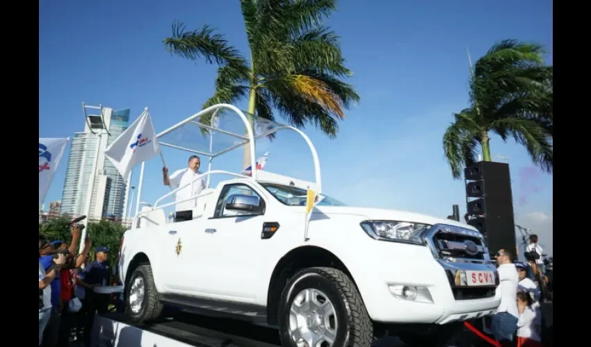 Papamóvil que usará el papa Francisco durante la JMJ en Panamá. Foto: Cortesía