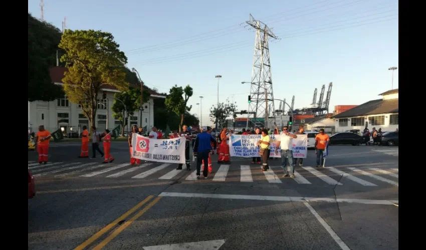 Trabajadores de Panamá Ports Company.