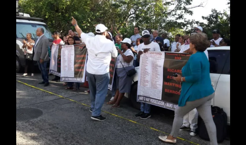 Protesta a favor del expresidente Ricardo Martinelli.