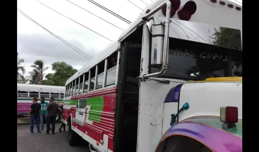 Foto ilustrativa de los buses de ruta interna. 