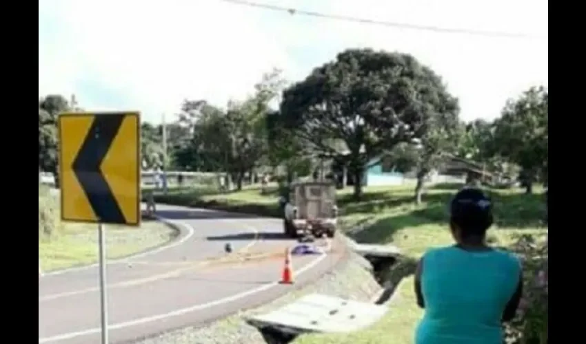 Foto ilustrativa del área del accidente. 