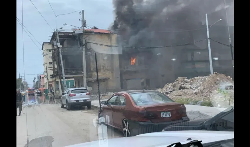 Foto ilustrativa del área del incendio. 