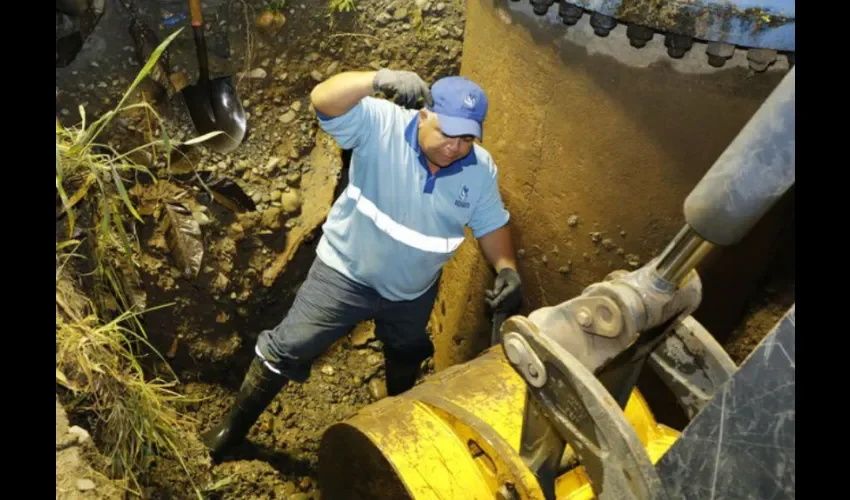 Foto ilustrativa de los trabajadores del Idaan en Chilibre. Cortesía