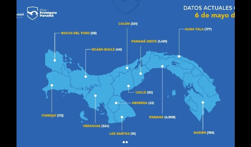 Foto ilustrativa del mapa de casos en el país. 