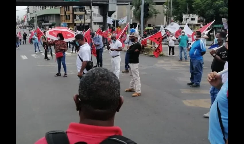 Foto ilustrativa de los manifestantes. 