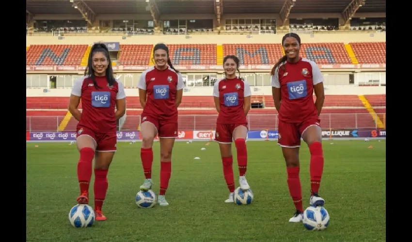 Algunas de las seleccionadas de Panamá. 