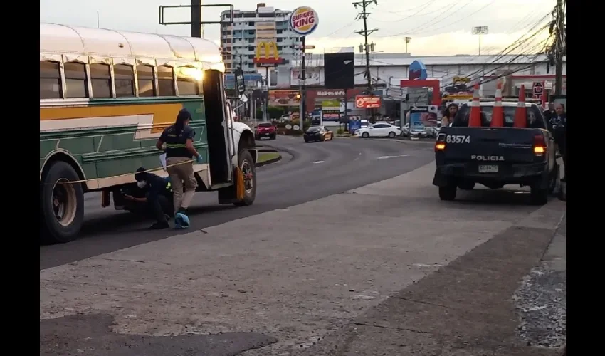 Vista del área del accidente.