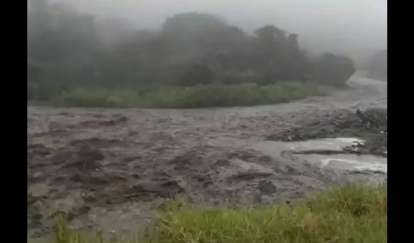 Vista de las inundaciones. 