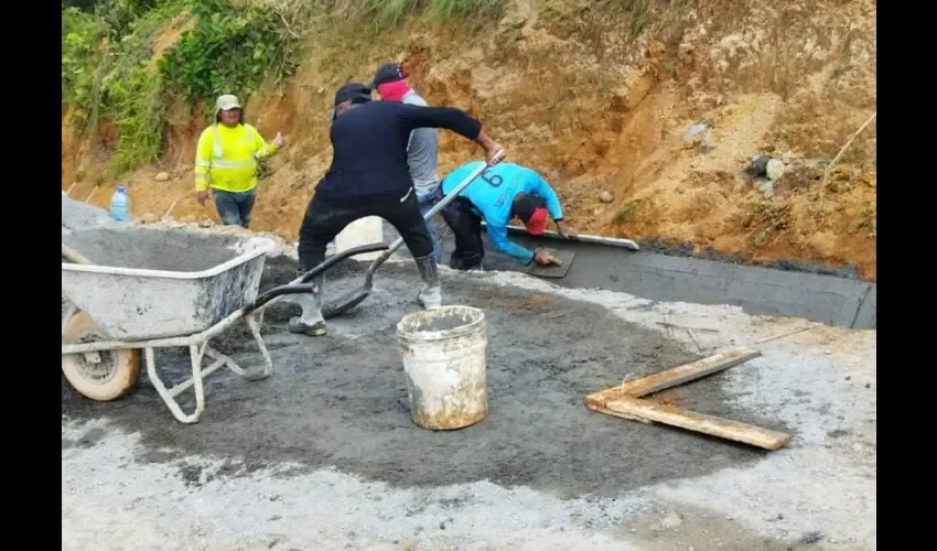 Vista de los trabajos realizados en las vías. 