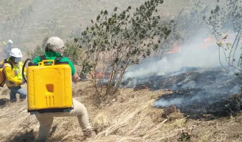 Vista de los incendios registados en Panamá. 