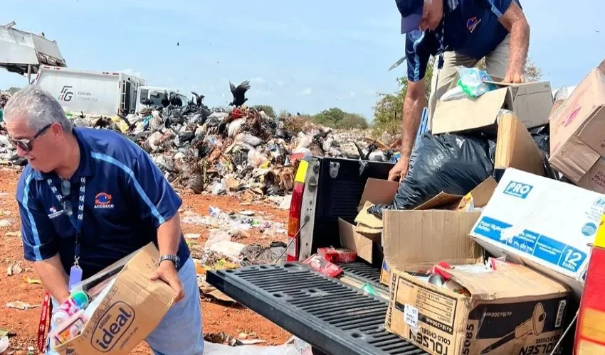 Vista del área de la disposición de la basura. 