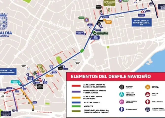  Conozca los puntos de emergencia que estarán en la ruta del desfile de Navidad y sus líneas telefónicas 